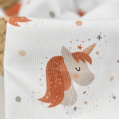 Rib Jersey Einhorn Meterware - elli&else