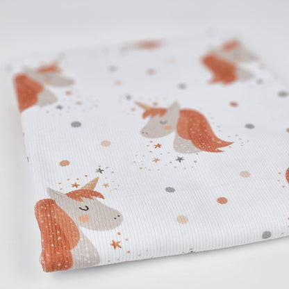 Rib Jersey Einhorn Meterware - elli&else