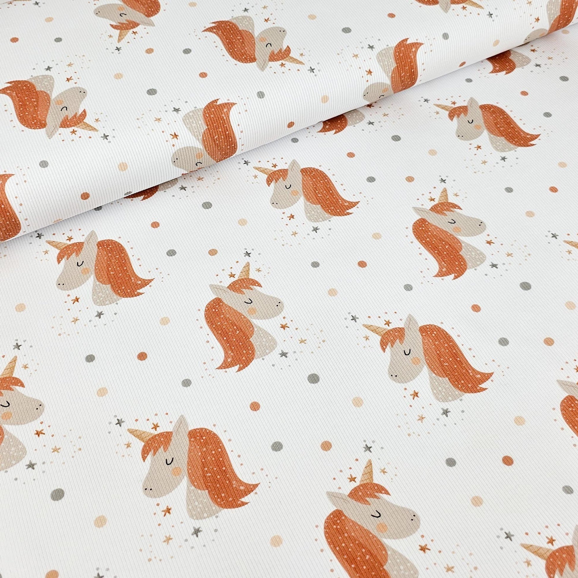 Rib Jersey Einhorn Meterware - elli&else