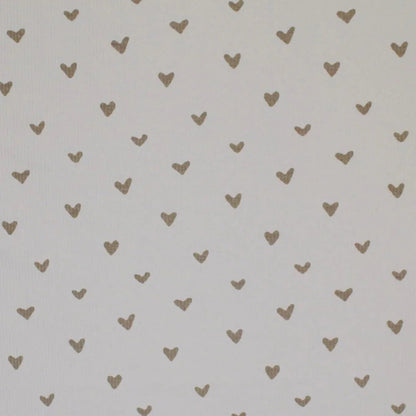 Rib Jersey Herzen hellbeige Meterware - elli&else