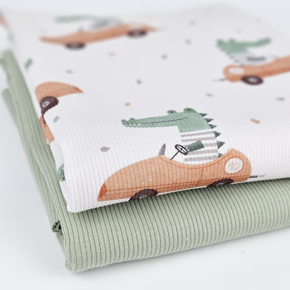 Rib Jersey Krokodil Meterware - elli&else