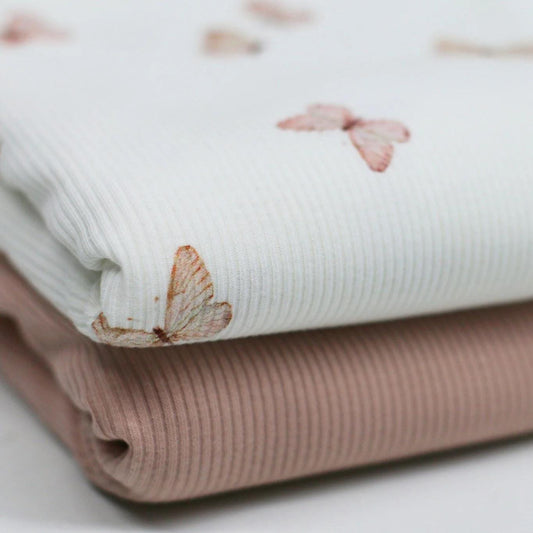 Rib Jersey Schmetterlinge Meterware - elli&else