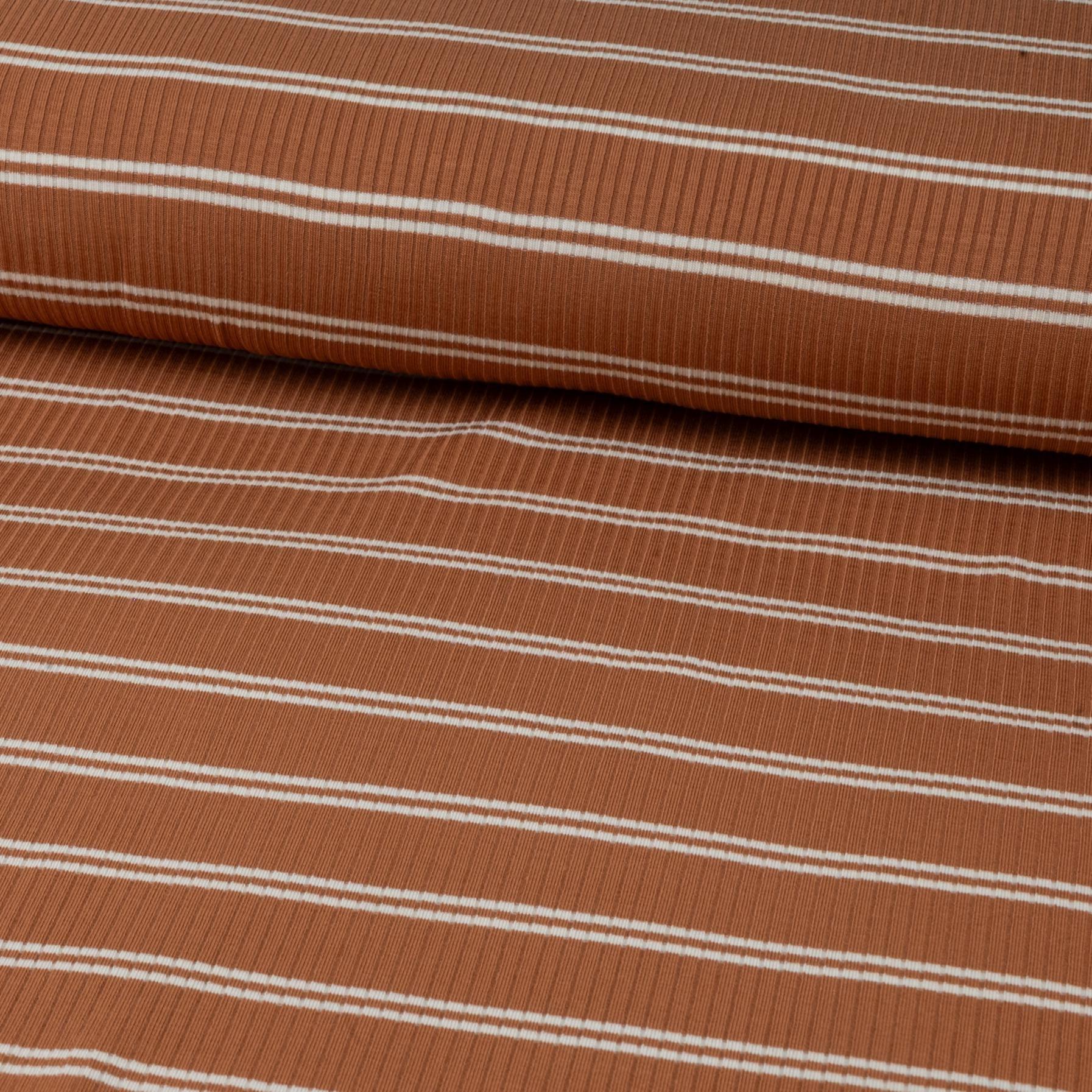 Ribbed Modal-Jersey mit Streifen | meetMilk - Stoff bei elli&else