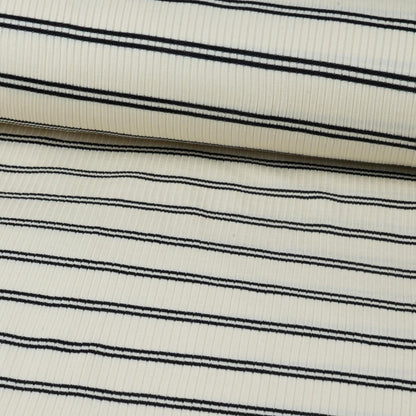 Ribbed Modal-Jersey mit Streifen | meetMilk - Stoff bei elli&else