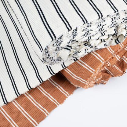 Ribbed Modal-Jersey mit Streifen | meetMilk - Stoff bei elli&else