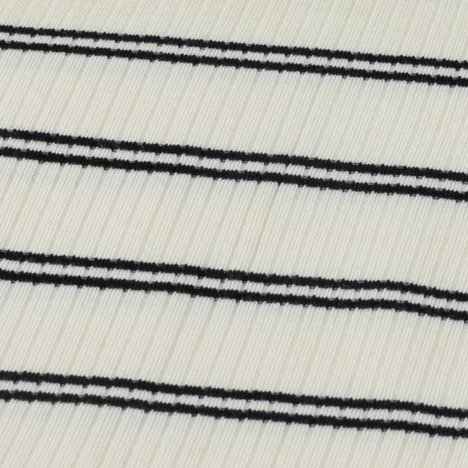 Ribbed Modal-Jersey mit Streifen | meetMilk - Stoff bei elli&else