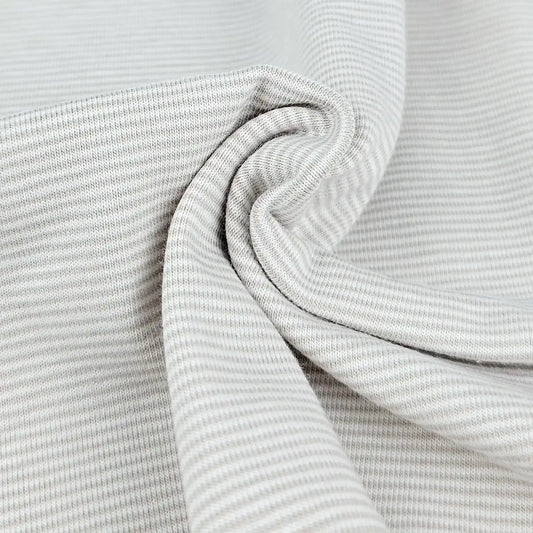 Ringeljersey salbei-weiß - Stoff bei elli&else