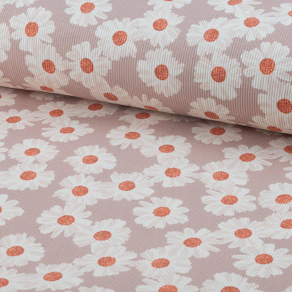 Rippjersey Blumen 'Marigold' von Family Fabrics - Stoff bei elli&else