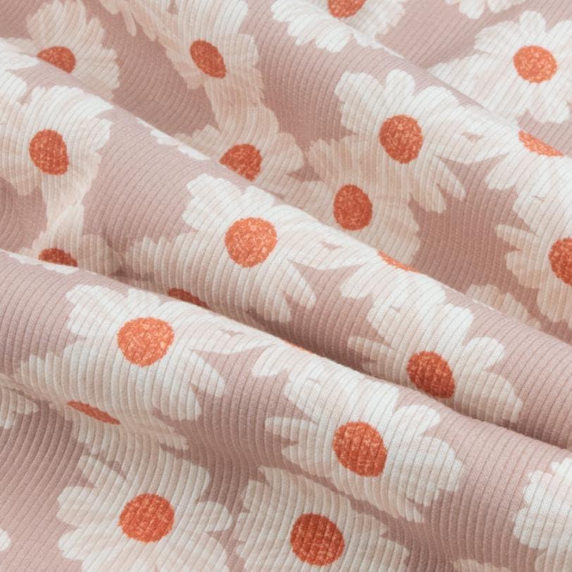 Rippjersey Blumen 'Marigold' von Family Fabrics - Stoff bei elli&else