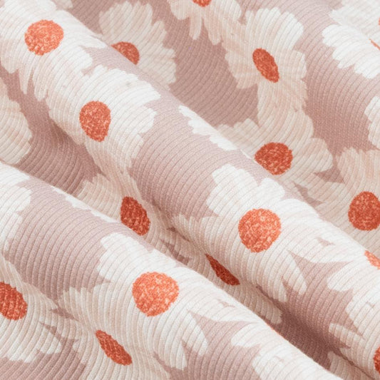 Rippjersey Blumen 'Marigold' von Family Fabrics - Stoff bei elli&else