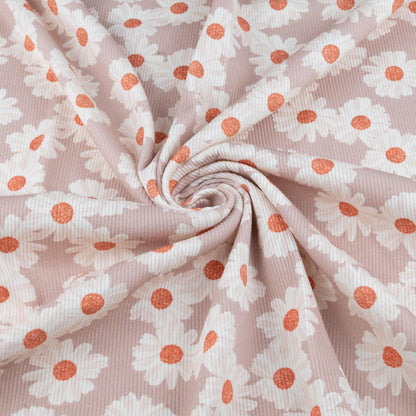 Rippjersey Blumen 'Marigold' von Family Fabrics - Stoff bei elli&else