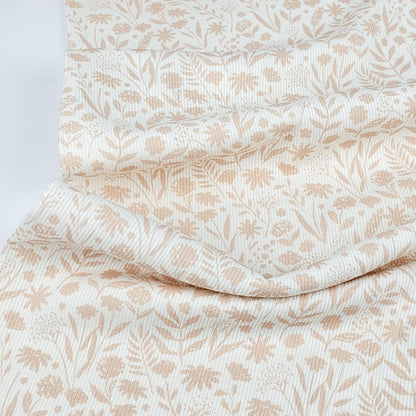 Rippjersey Blumenprint rosé Meterware - elli&else