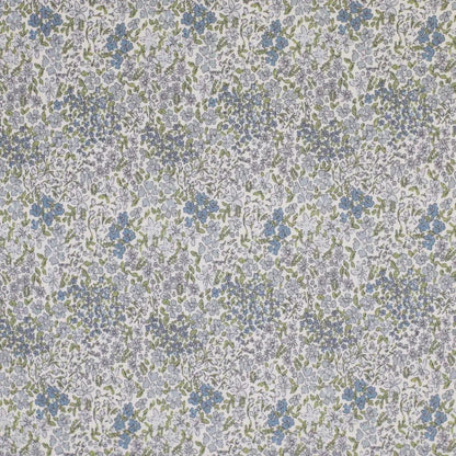 Rippjersey Blüten - Mix blau Meterware - elli&else