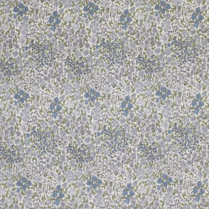 Rippjersey Blüten - Mix blau Meterware - elli&else