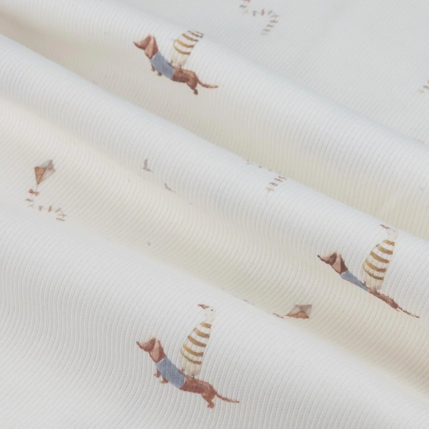 Rippjersey Dackel mit Ente von Family Fabrics - Stoff bei elli&else