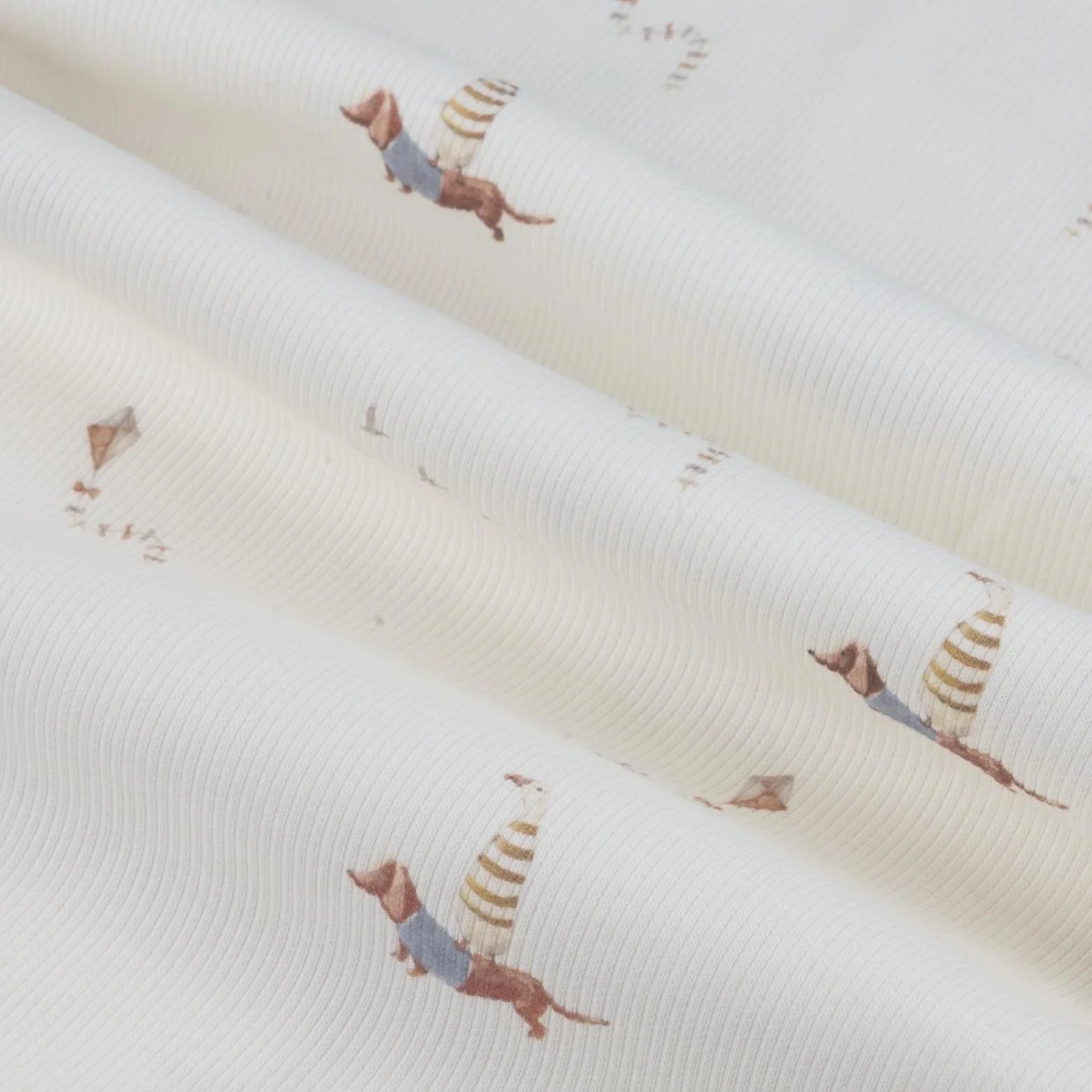 Rippjersey Dackel mit Ente von Family Fabrics - Stoff bei elli&else