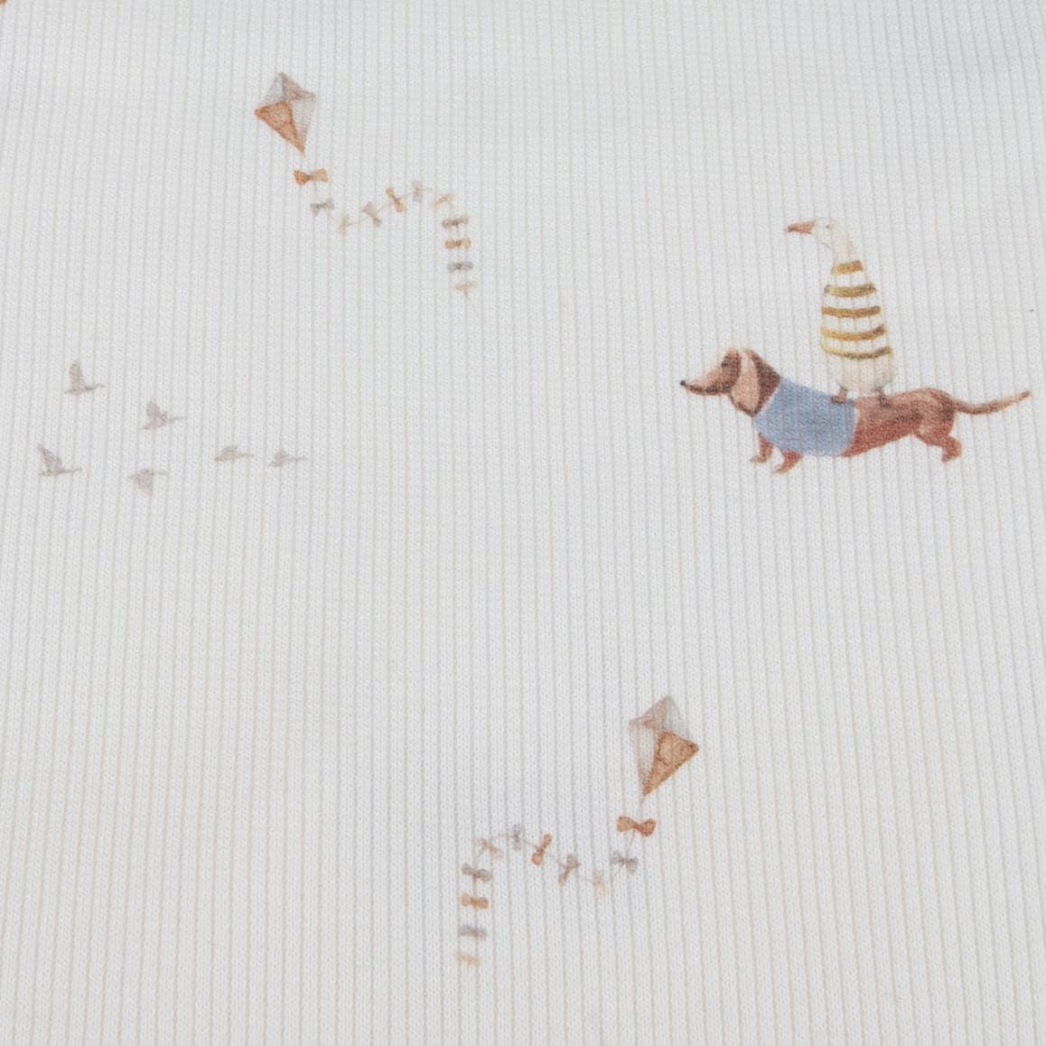 Rippjersey Dackel mit Ente von Family Fabrics - Stoff bei elli&else