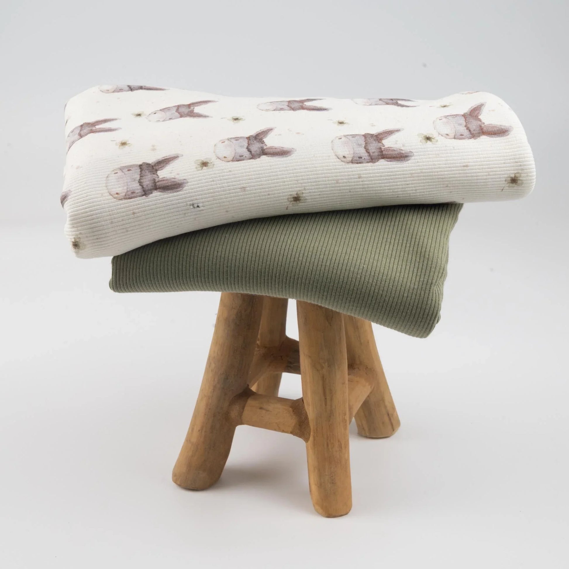 Rippjersey Esel von Family Fabrics - Stoff bei elli&else