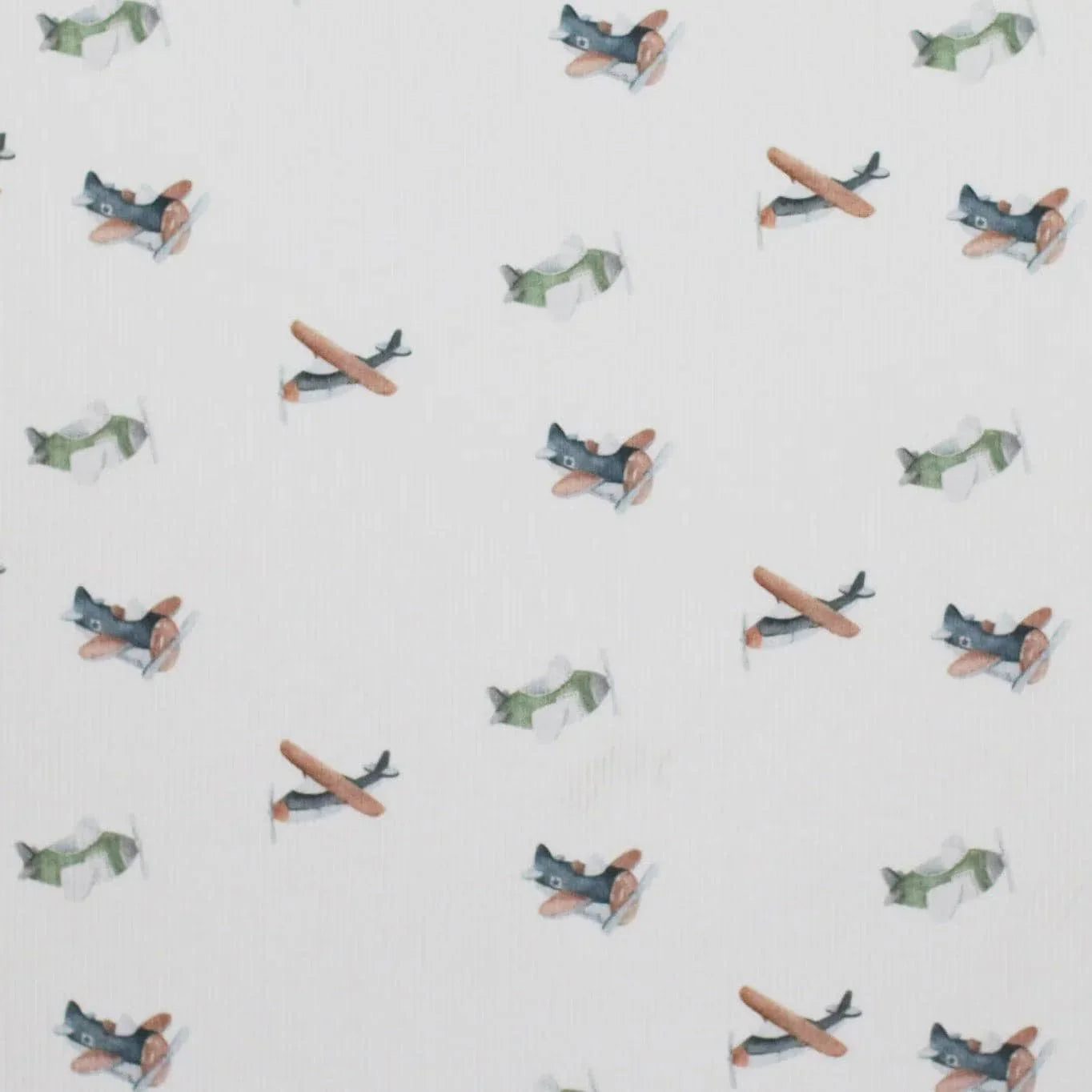 Rippjersey Flugzeuge - Stoff bei elli&else