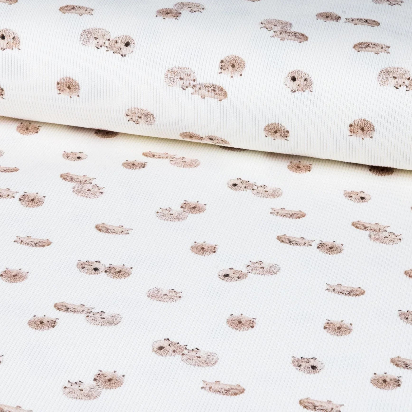 Rippjersey Igel von Family Fabrics - Stoff bei elli&else
