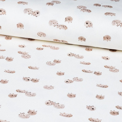 Rippjersey Igel von Family Fabrics - Stoff bei elli&else