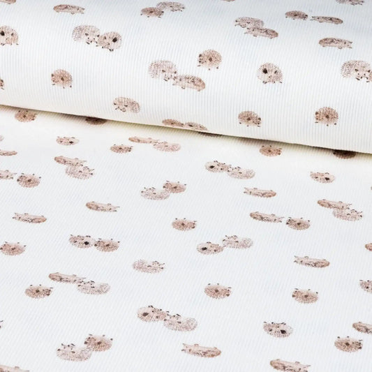 Rippjersey Igel von Family Fabrics - Stoff bei elli&else