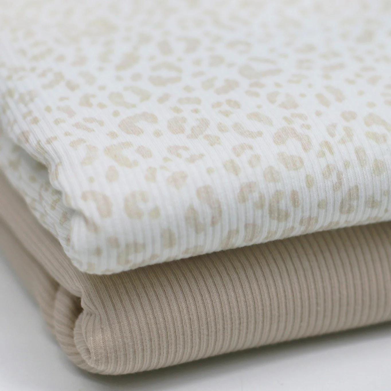 Rippjersey Leo hellbeige Meterware - elli&else