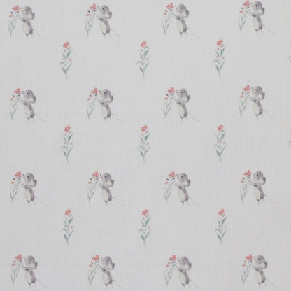 Rippjersey Maus mit Blume Meterware - elli&else