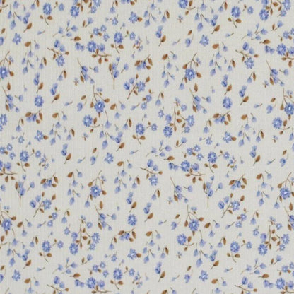 Rippjersey Miniblumen blau Meterware - elli&else