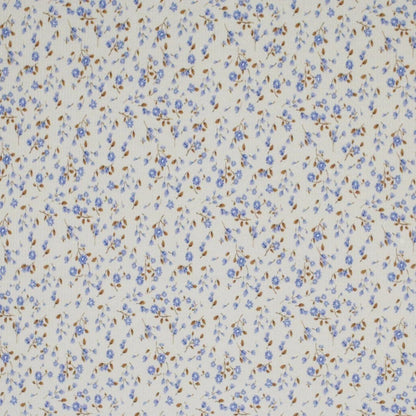 Rippjersey Miniblumen blau Meterware - elli&else