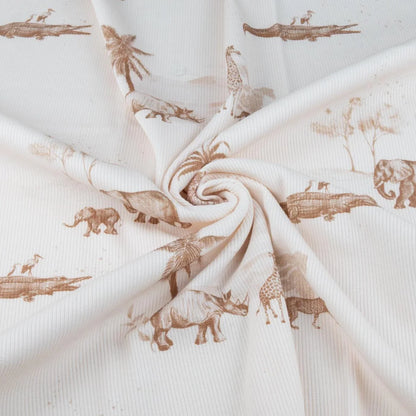 Rippjersey Safari von Family Fabrics - Stoff bei elli&else