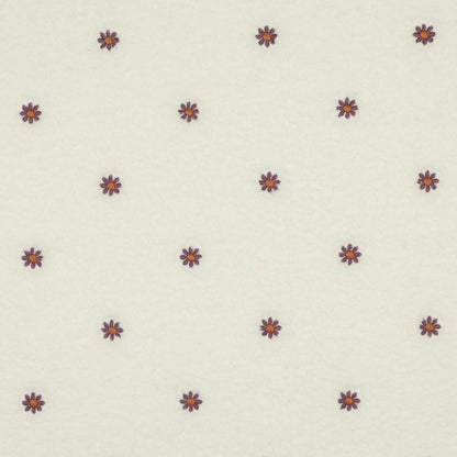 Teddy Stoff ecru mit gestickten Blumen Meterware - elli&else