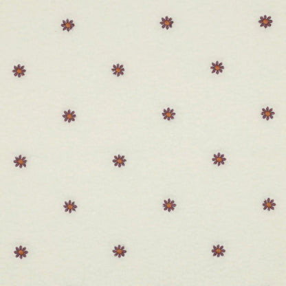 Teddy Stoff ecru mit gestickten Blumen Meterware - elli&else
