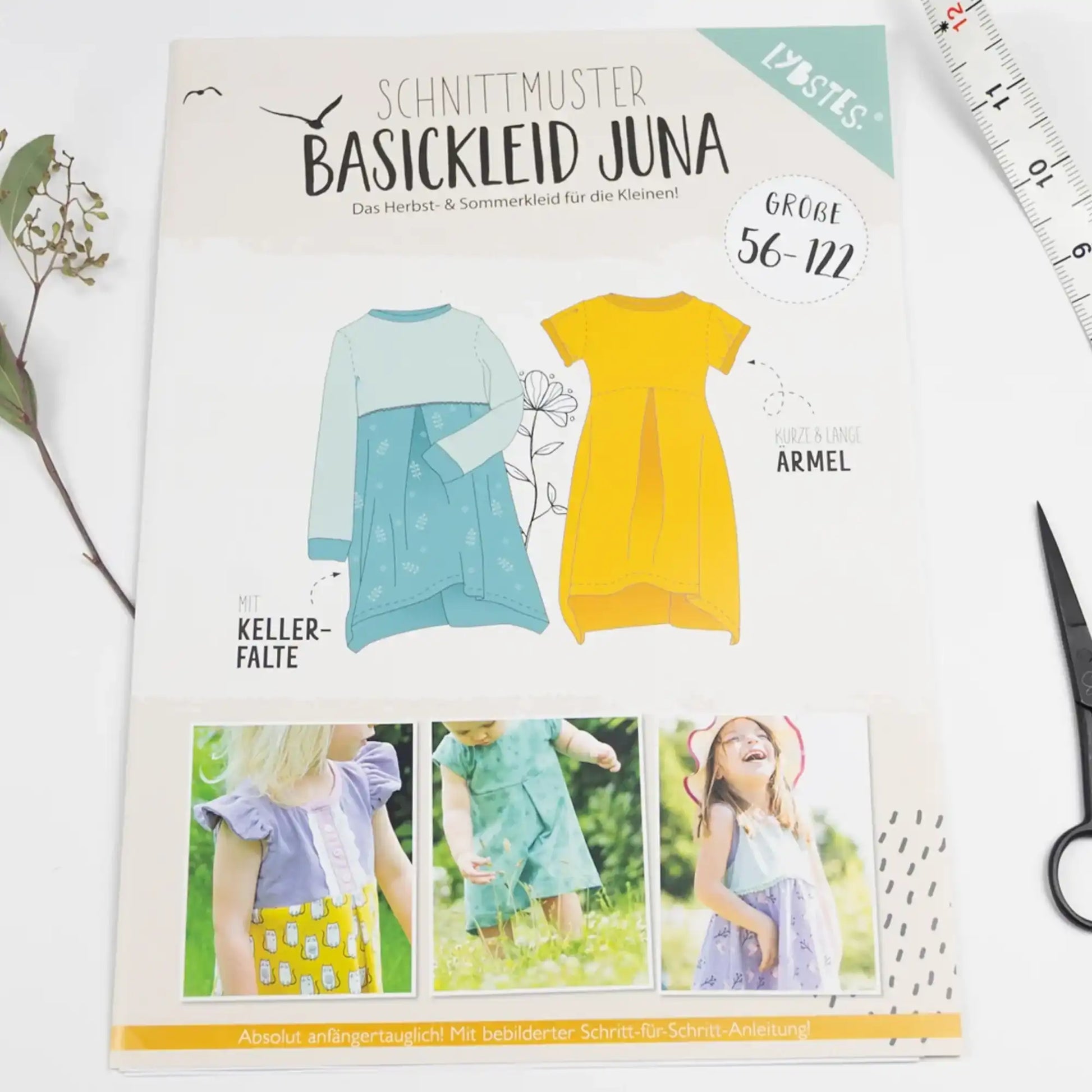 Schnittmuster Basickleid Juna Gr. 56-122 - Stoff bei elli&else