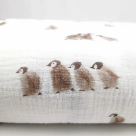 Musselin Pinguine - Family Fabrics - Stoff bei elli&else
