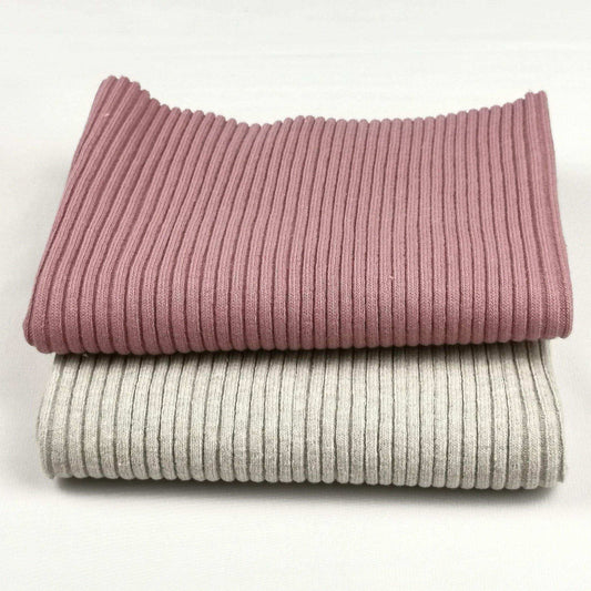 Rip-Bündchen | Heavy Rib - beige meliert  - Stoff von elli&else.