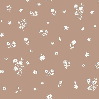 Jersey Marienblumen hellbraun von Family Fabrics - elli&else