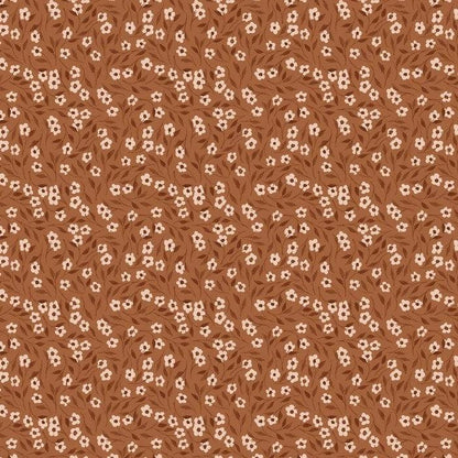 Jersey petit fleur pecannuss braun von Family Fabrics - elli&else