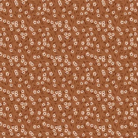 Jersey petit fleur pecannuss braun von Family Fabrics - elli&else