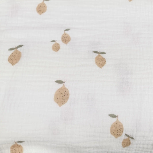 Musselin Zitronen - Family Fabrics - Stoff bei elli&else