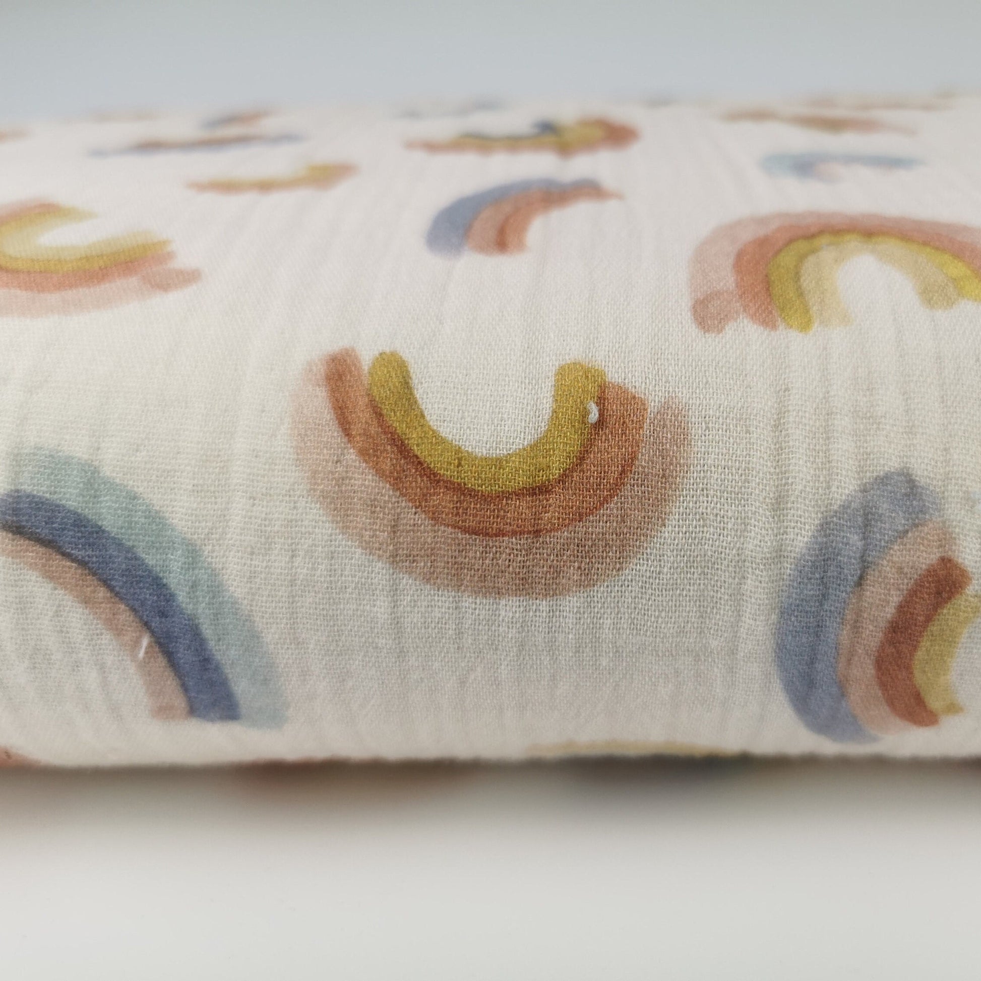 Musselin Stoff Double Gauze Meterware Regenbogen von Family Fabrics