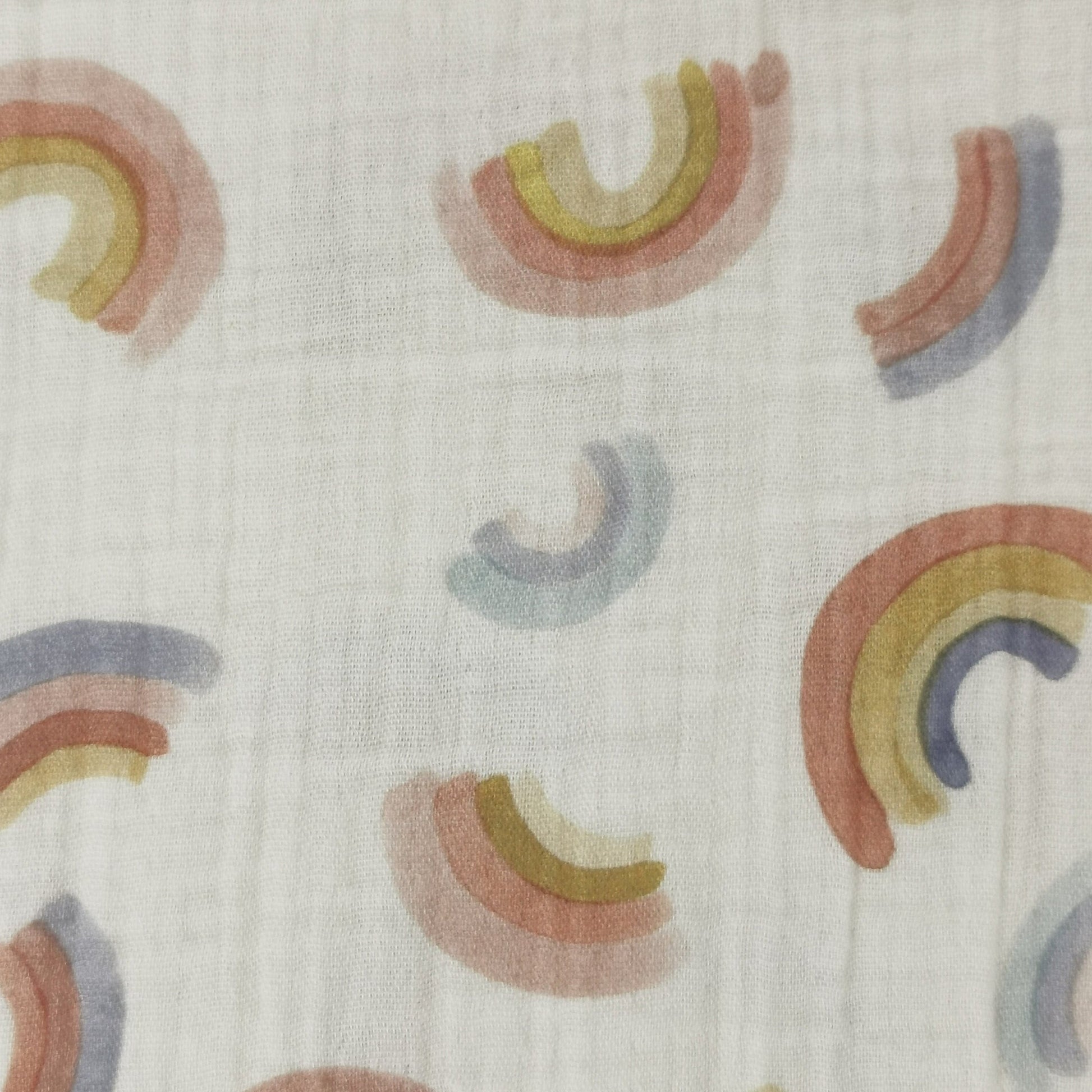 Musselin Stoff Double Gauze Meterware Regenbogen von Family Fabrics