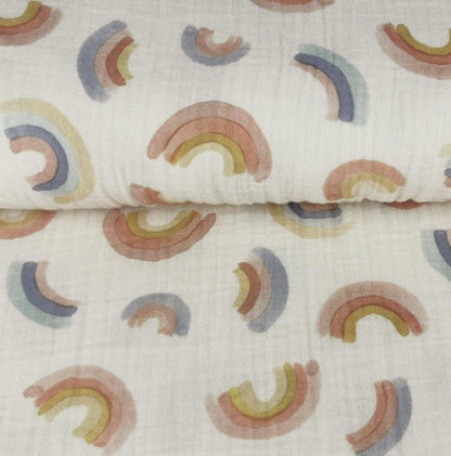 Musselin Regenbogen von Family Fabrics - elli&else