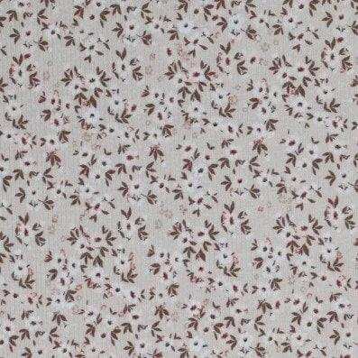 Rib Jersey Blumen beige - Stoff bei elli&else