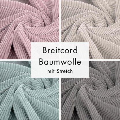 Baumwoll-Breitcord mit Stretch in verschiedenen Farben - elli&else