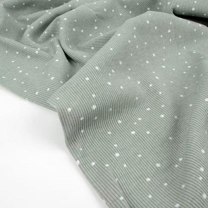 Bio Rib Jersey Konfetti Dots salbei von Tygdrömmar - elli&else