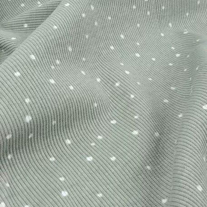 Bio Rib Jersey Konfetti Dots salbei von Tygdrömmar - elli&else