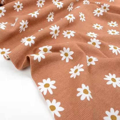 Bio Rib Jersey Daisy lehm rosa - elli&else