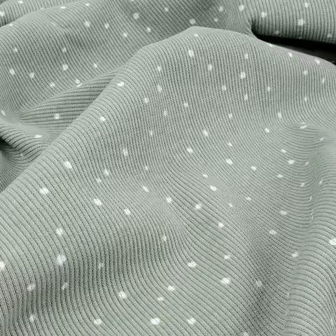 Bio Rib Jersey Konfetti Dots salbei von Tygdrömmar - elli&else