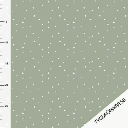 Bio Rib Jersey Konfetti Dots salbei von Tygdrömmar - elli&else